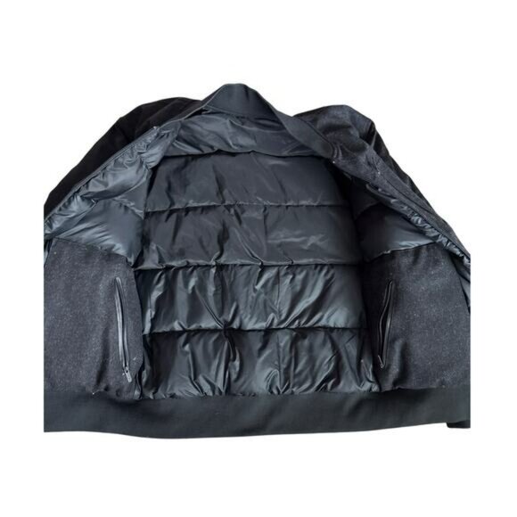 Lululemon Roam Far Reversible Wool Bomber Jacket Heather Gray/‎ Black Size 4 - Picture 9 of 12